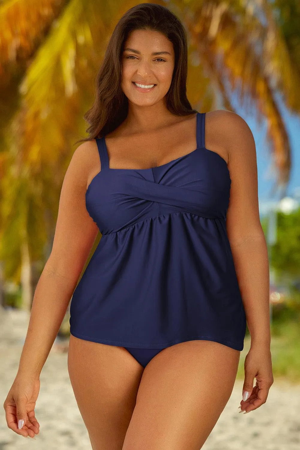 Hazel Blues® | Adjustable Strap Tankini Set