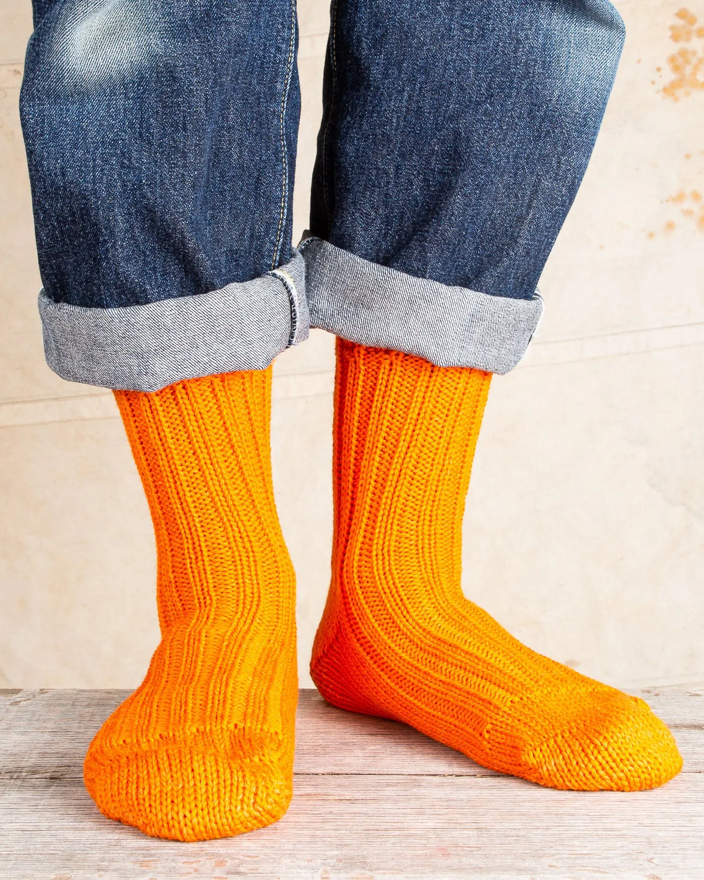 Heimat Wander Wool Socks Rescue Orange