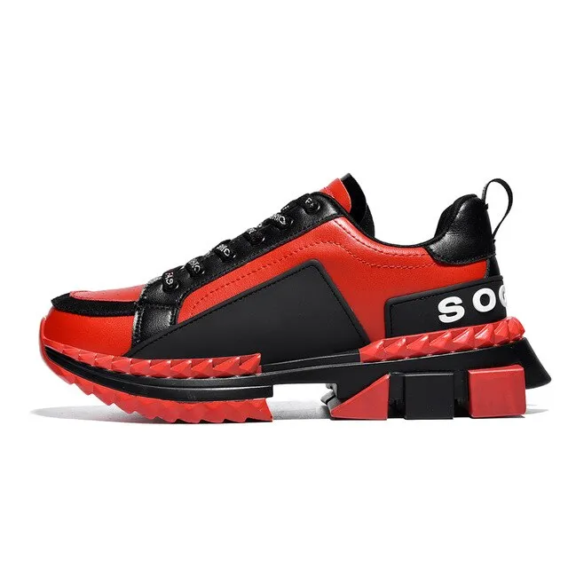 Hemmyi Couple Shoes Sneakers Men Outdoor Trendy Men's Shoes PU Comfortable Lace-up Zapatos De Hombre 35-44