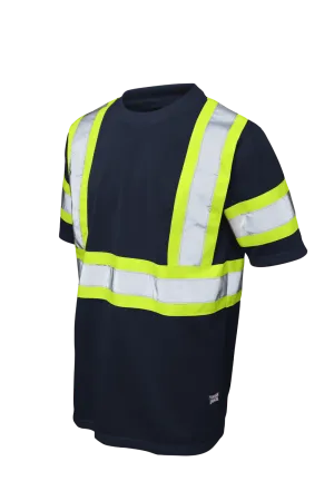 Hi-Vis Micro Mesh Short Sleeve Safety T-Shirt By Tough Duck - Style ST091