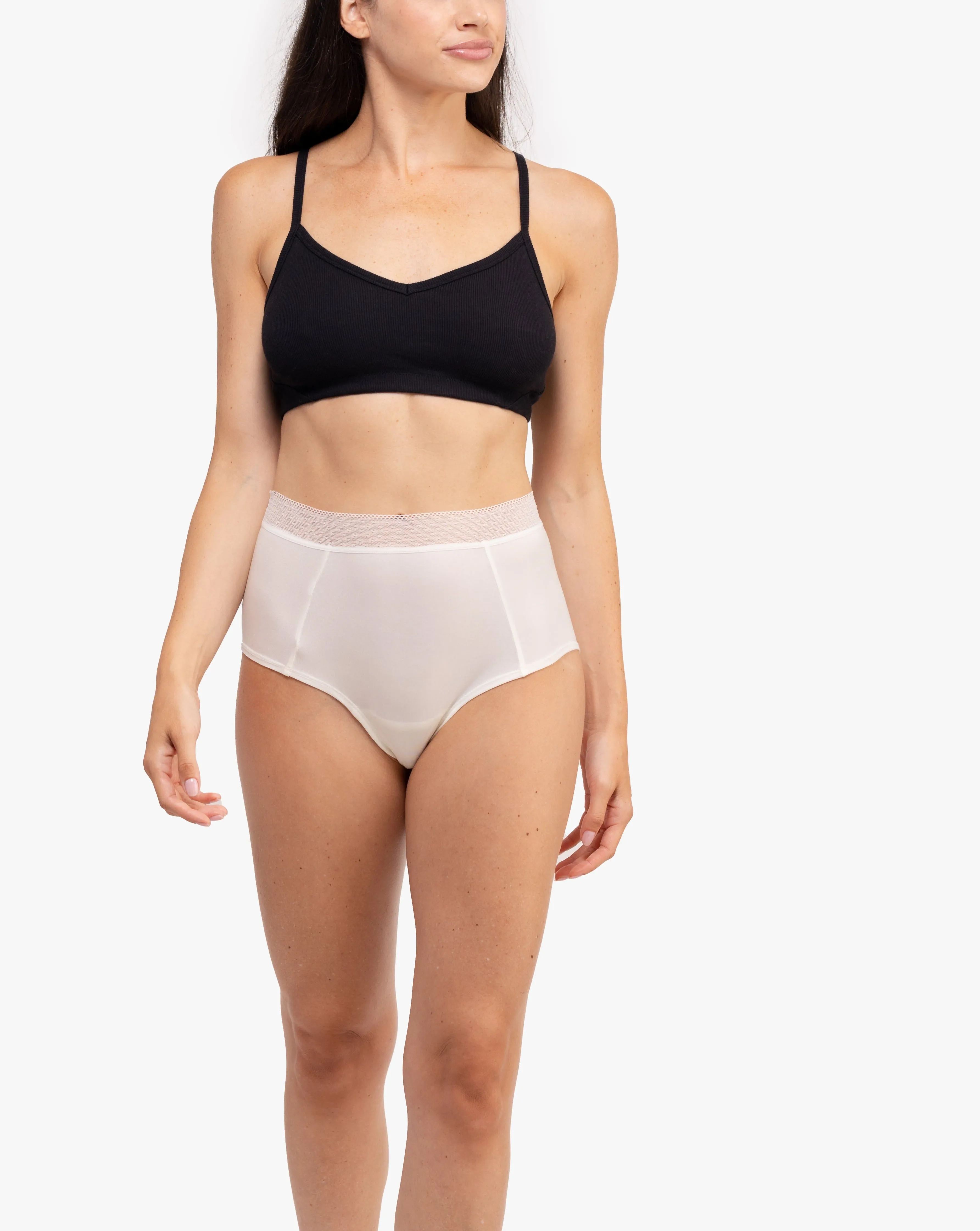 High Waisted Silk Briefs