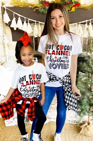 Hot Cocoa Flannels and Christmas Movies T-Shirt
