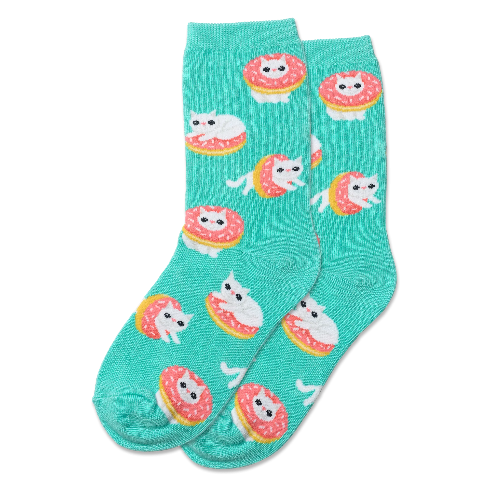 HOTSOX Kid's Donut Cat Crew Socks
