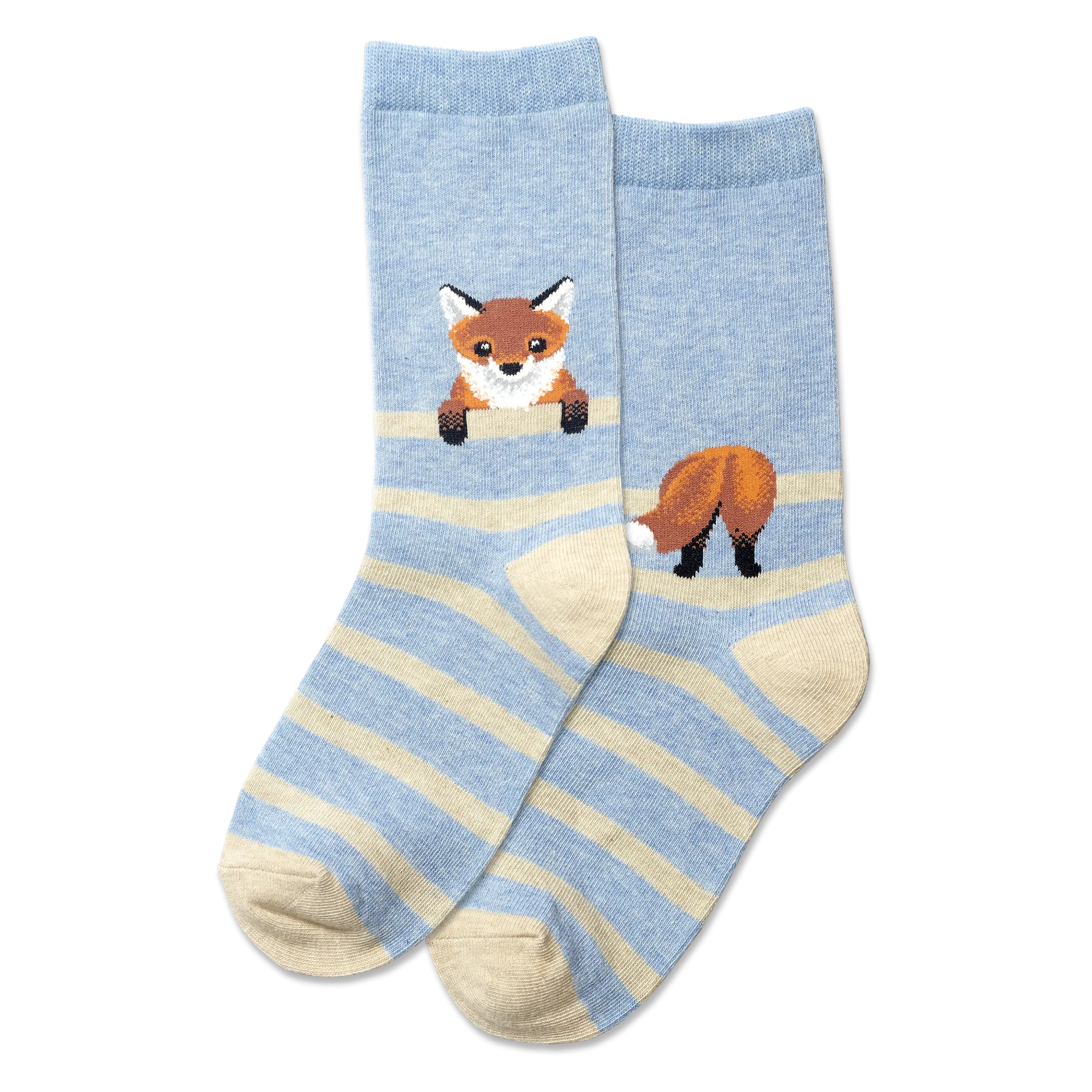 HOTSOX Kid's Fox Stripe Crew Socks