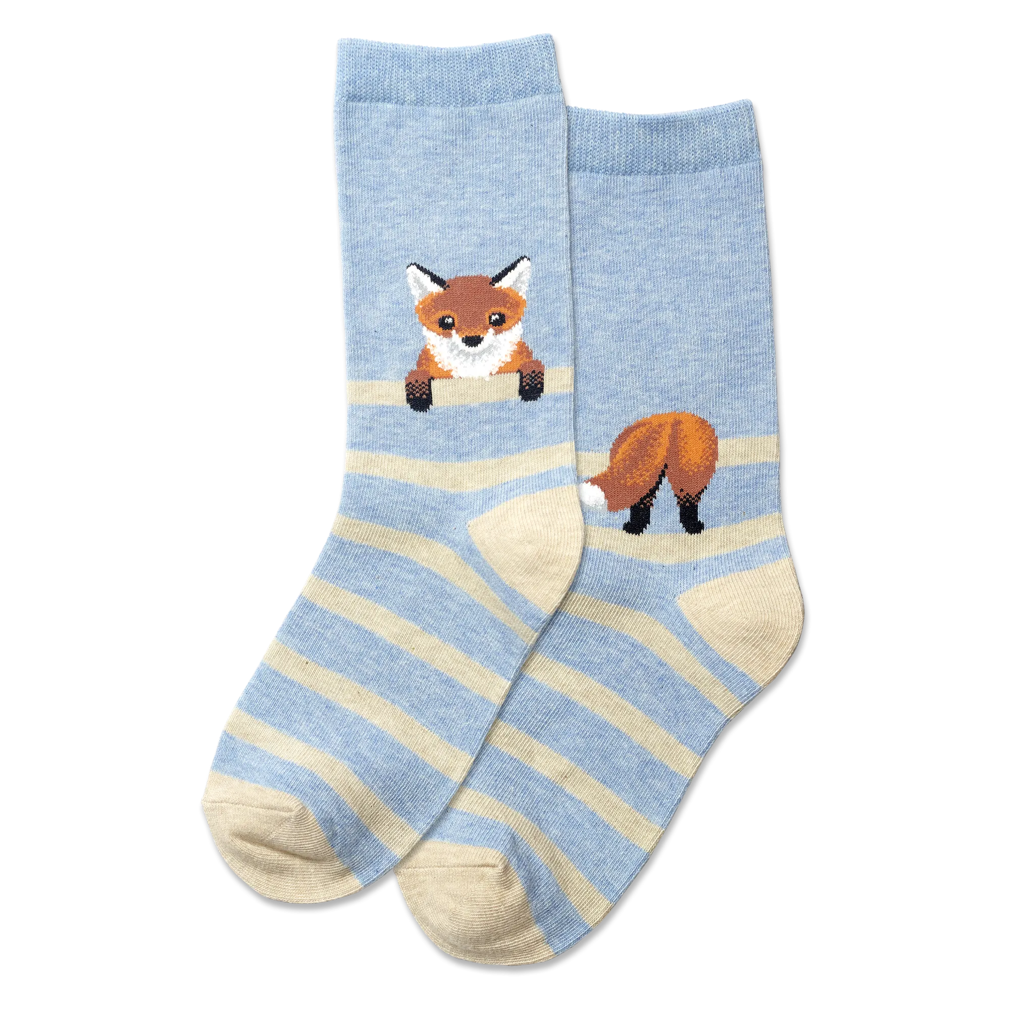 HOTSOX Kid's Fox Stripe Crew Socks