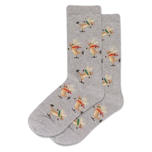 HOTSOX Kid's Skating Reindeer Crew Socks
