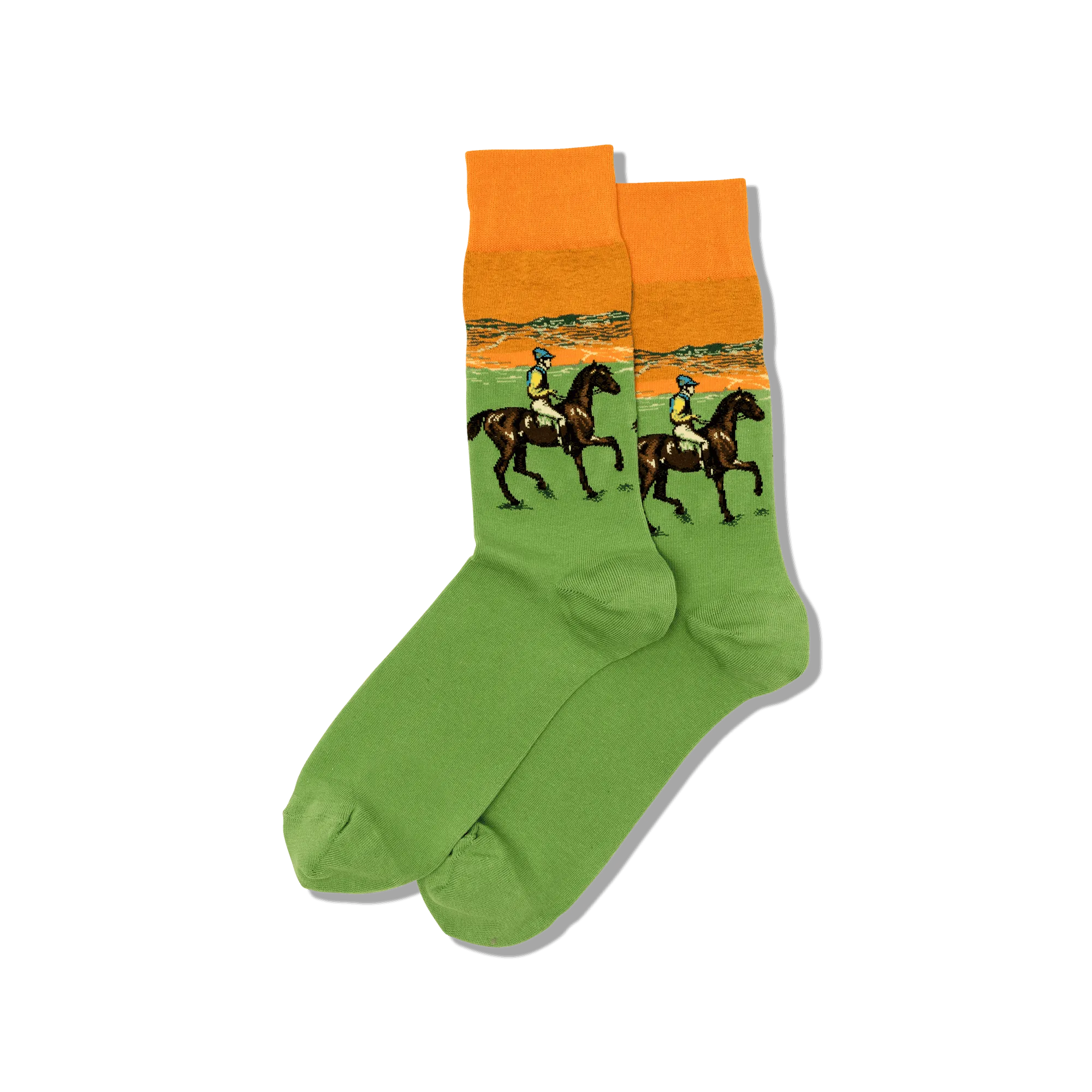 HOTSOX Men's Race Horse Crew Socks