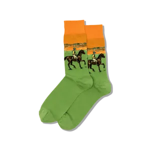 HOTSOX Men's Race Horse Crew Socks