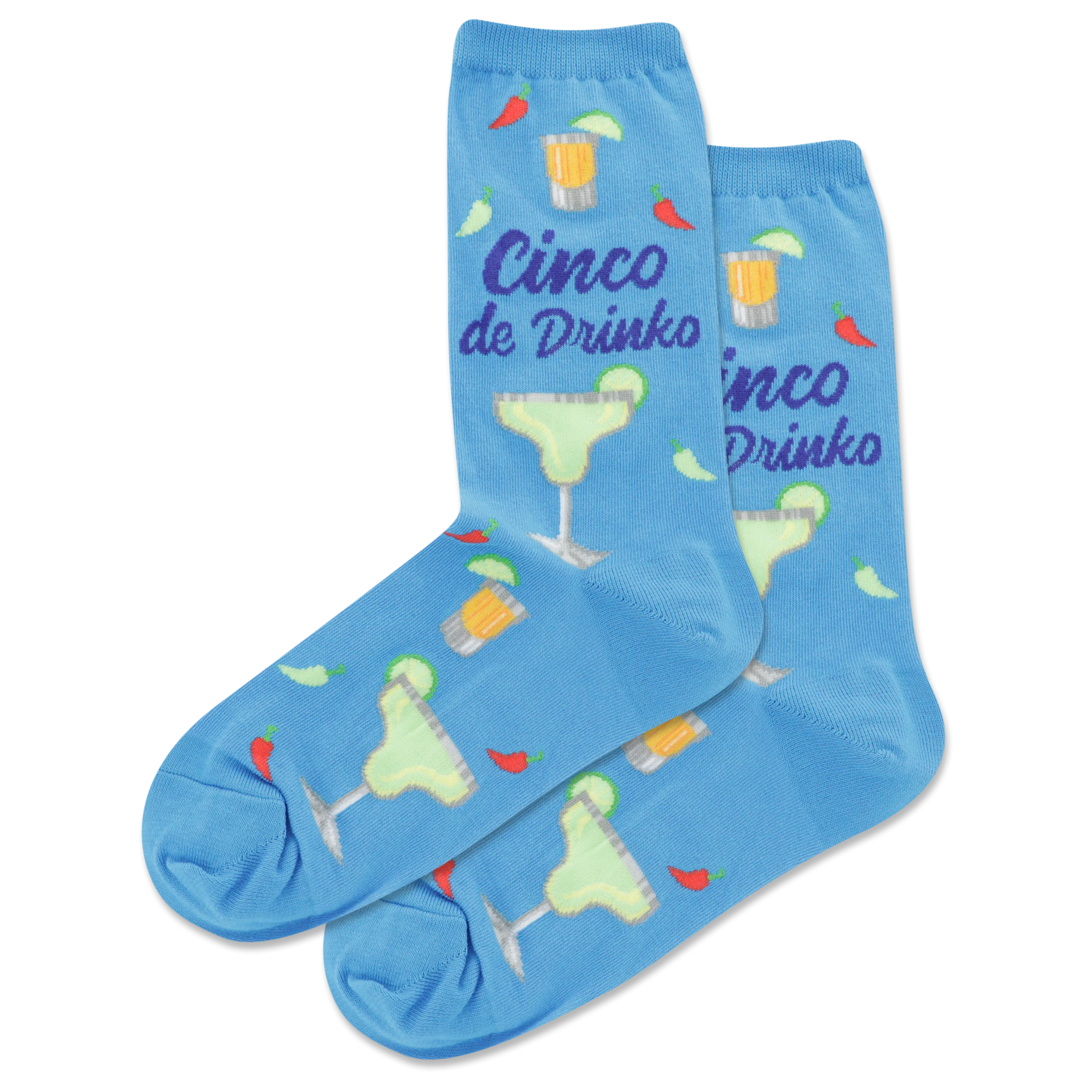 HOTSOX Women's Cinco De Drinko Crew Socks