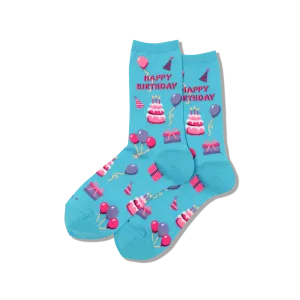 HOTSOX Women's Happy Birthday Crew Socks