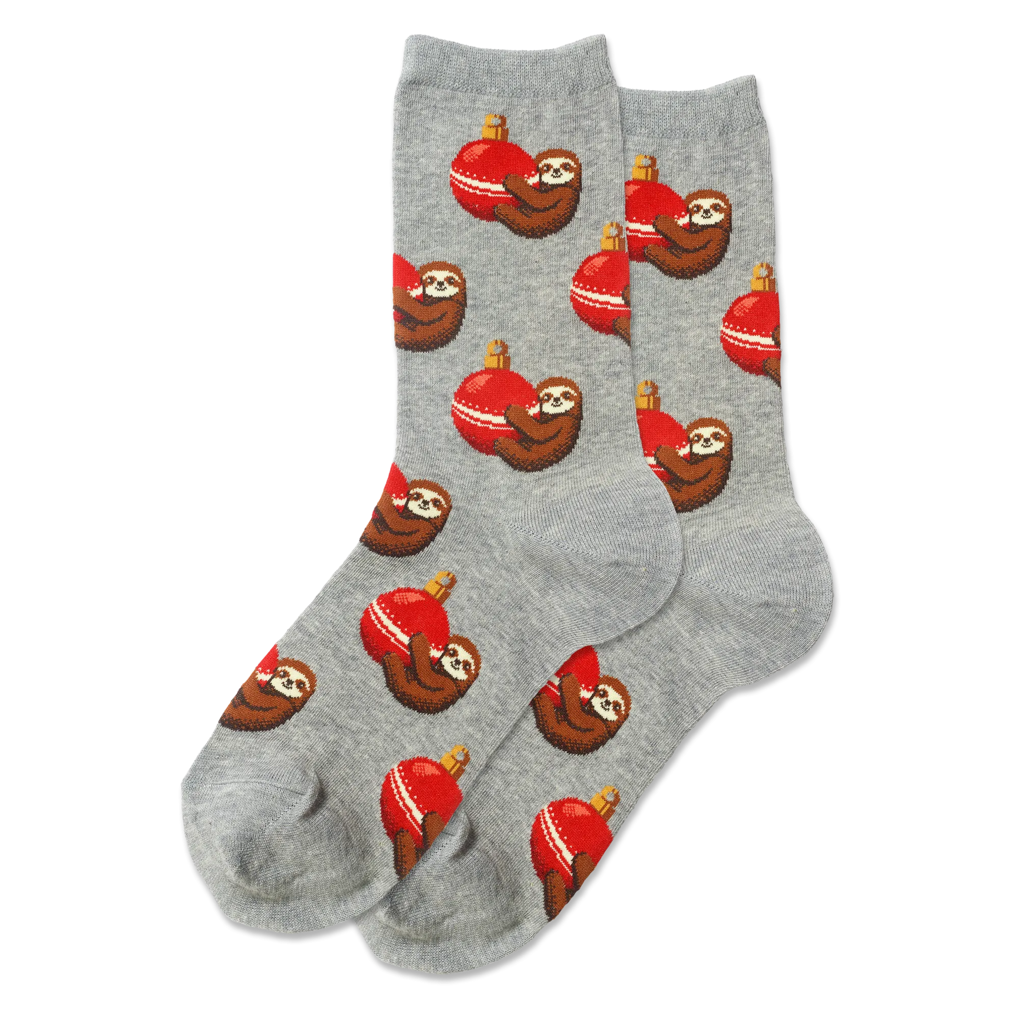 HOTSOX Women's Holiday Sloth Crew Socks
