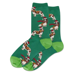 HOTSOX Women's Santa Dog Crew Socks