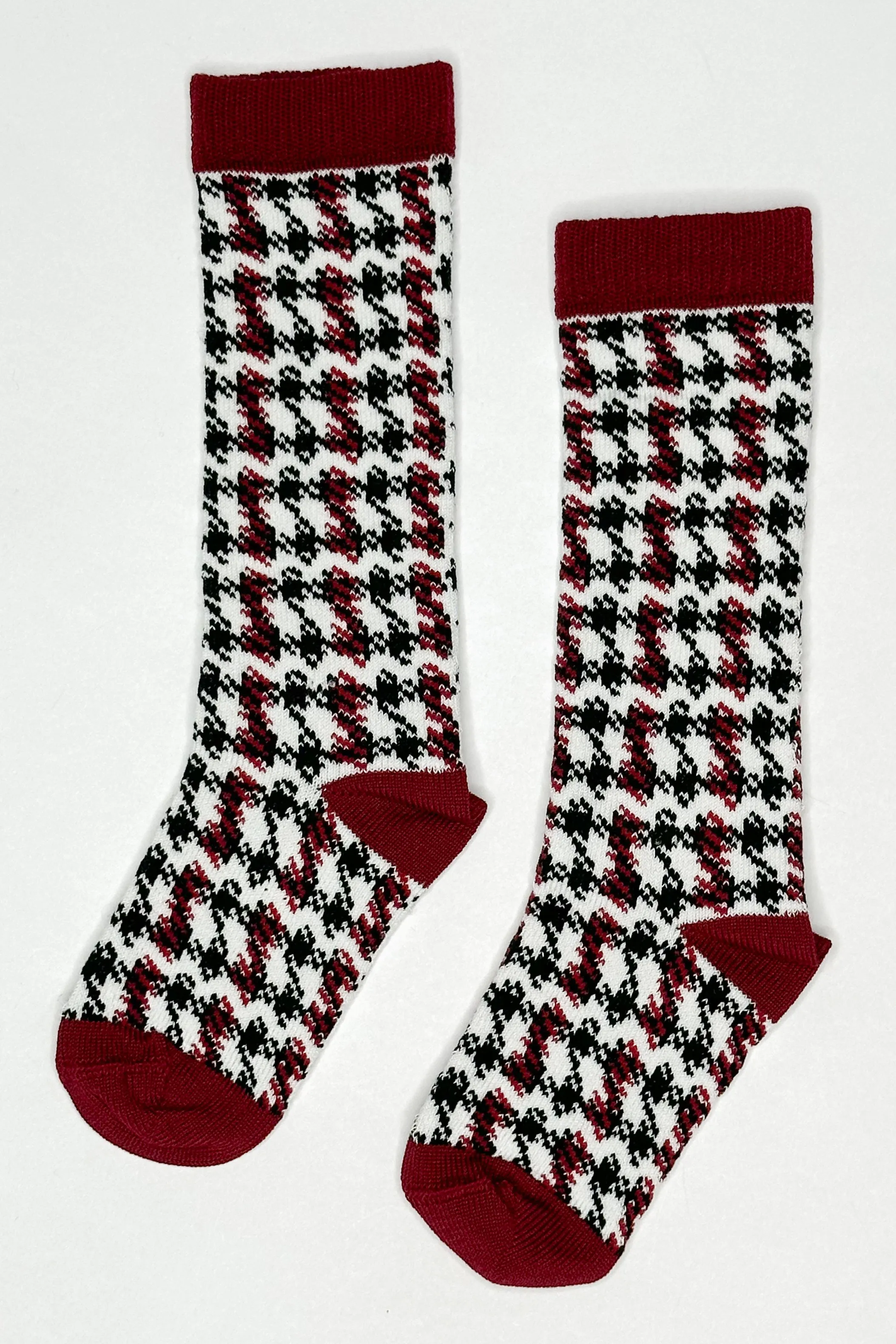 Houndstooth Knee High Socks