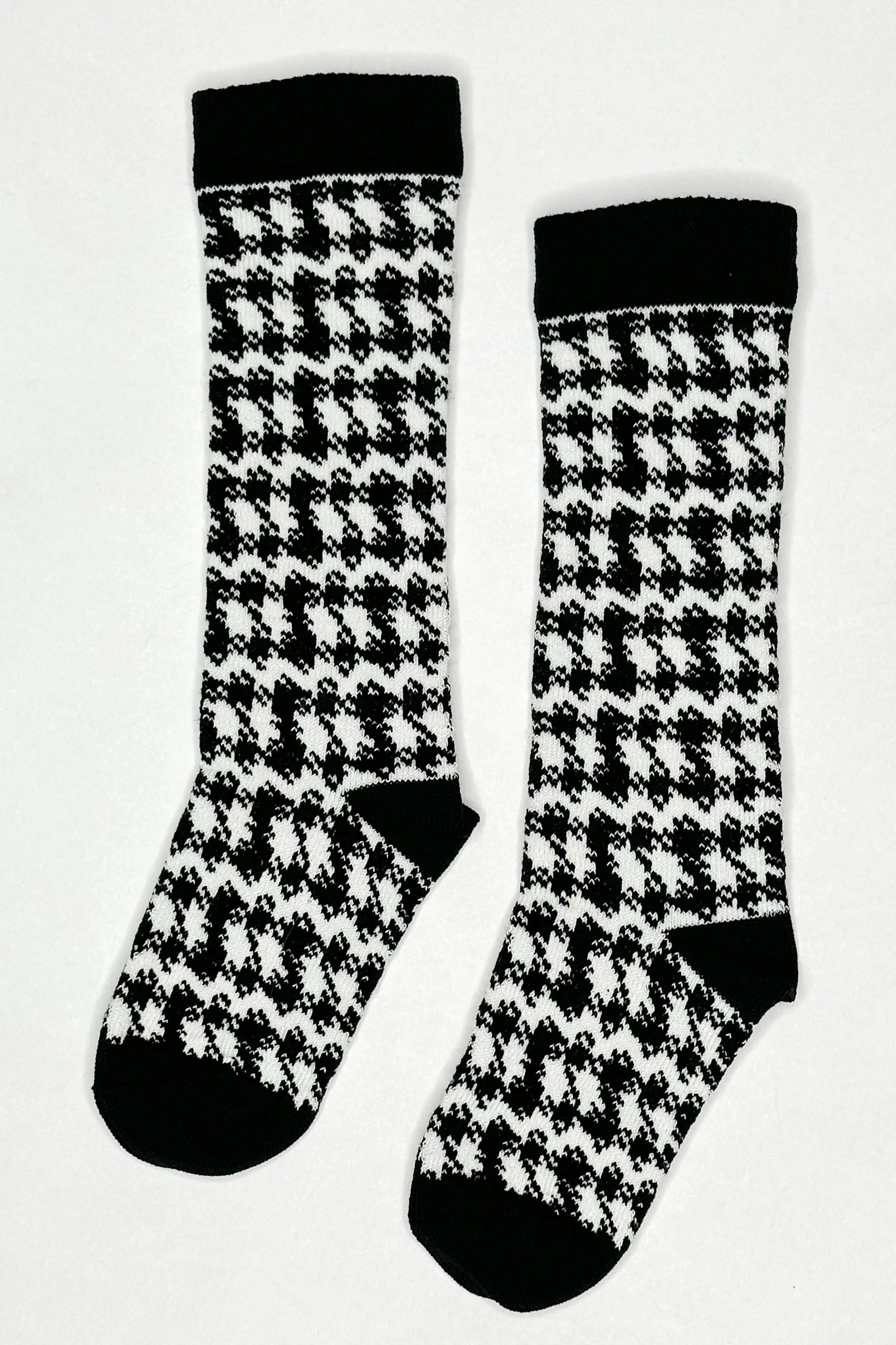 Houndstooth Knee High Socks