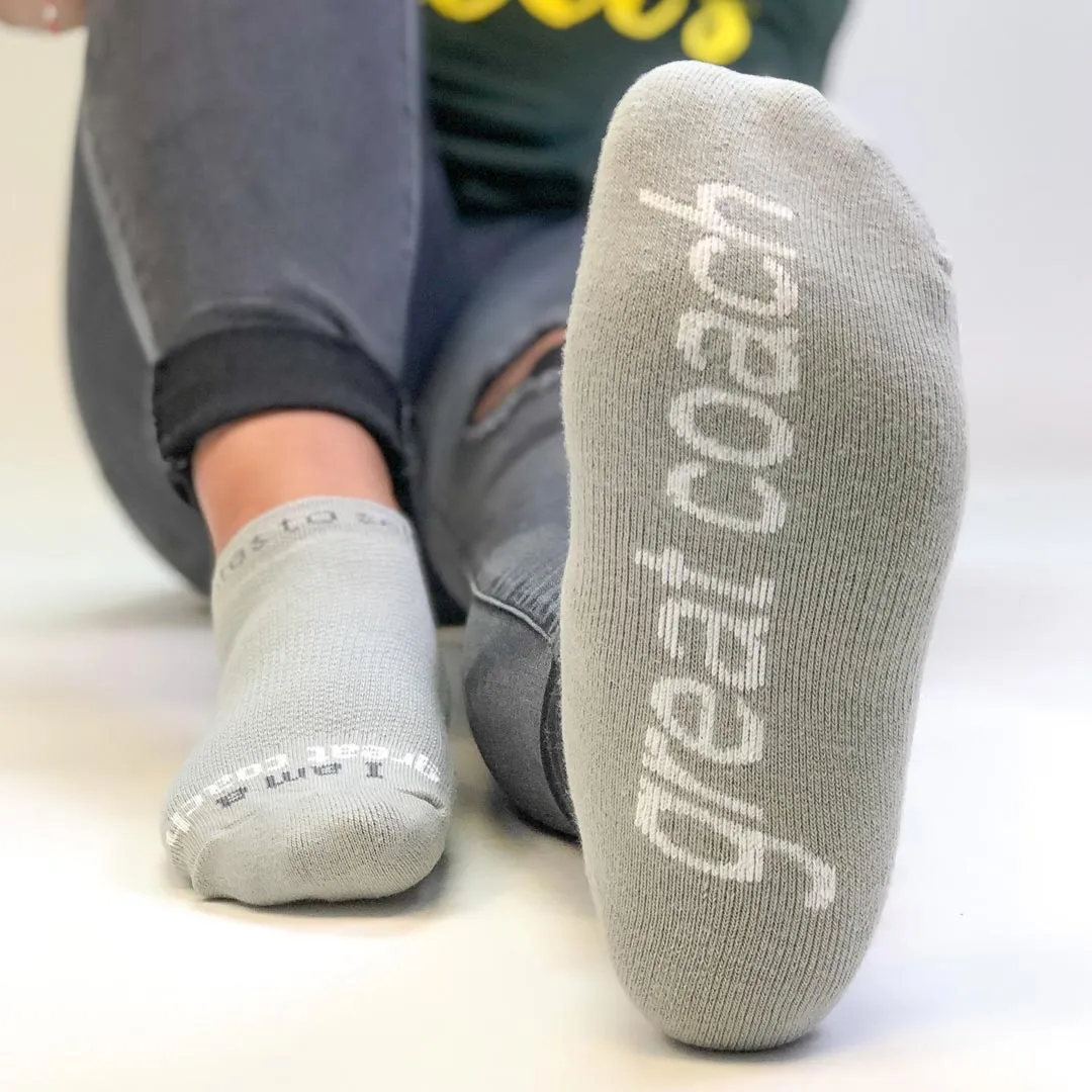 I am a great coach™ grey low-cut socks