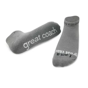 I am a great coach™ grey low-cut socks