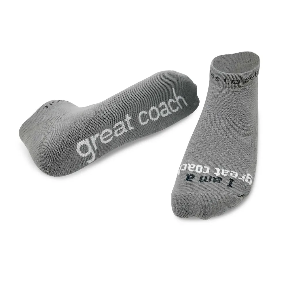 I am a great coach™ grey low-cut socks