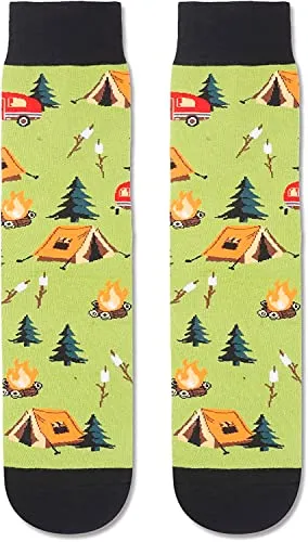 If You Can Read This, I'd Rather Be Camping Socks for Men who Love to Camping, Funny Gifts for Campers, RV Enthusiasts Gifts
