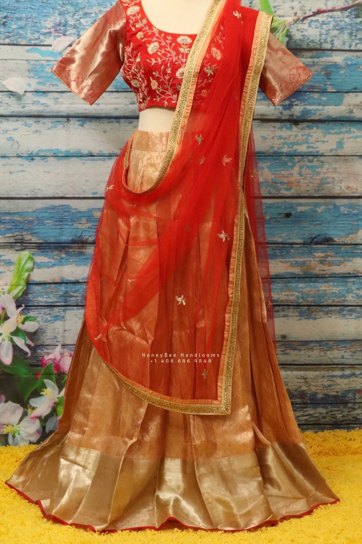 Indian Lehenga | Halfsaree | Teens Lehenga| Silk Lehenga | Silk Pavada | Designer Lehenga | Langa Voni | Traditional Lehenga | Indian Dress