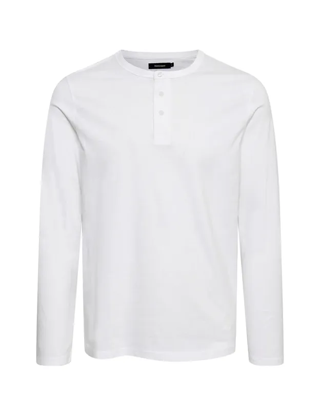 Jerma Grandad Henley LS in White