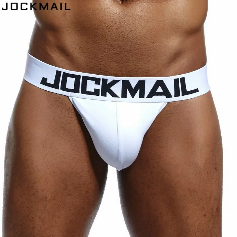 JOCKMAIL Brand mens bikini Gay underwear Sexy mens string bikini briefs cuecas calzoncillos hombre slip Cotton mens panties