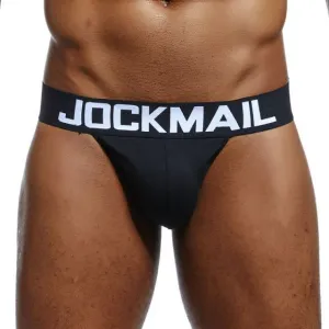 JOCKMAIL Brand mens bikini Gay underwear Sexy mens string bikini briefs cuecas calzoncillos hombre slip Cotton mens panties