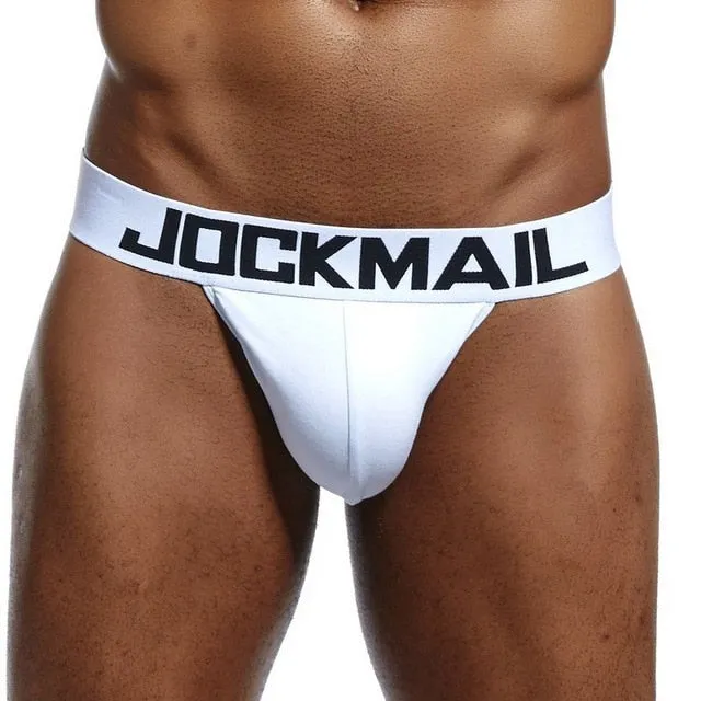 JOCKMAIL Brand mens bikini Gay underwear Sexy mens string bikini briefs cuecas calzoncillos hombre slip Cotton mens panties