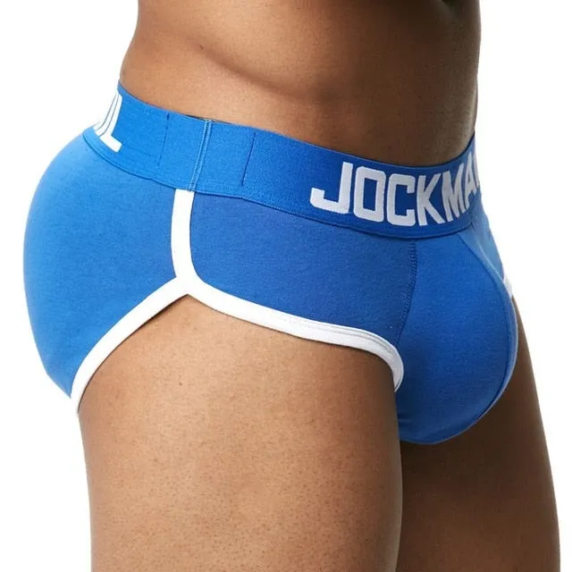 JOCKMAIL Men padded hip and butt underwear push up cup bulge enhancing underwear penis gay men underwear briefs includes 3 pad
