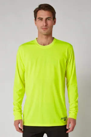 JP Low Hit Mens L/S Tee - Hi Vis Yellow