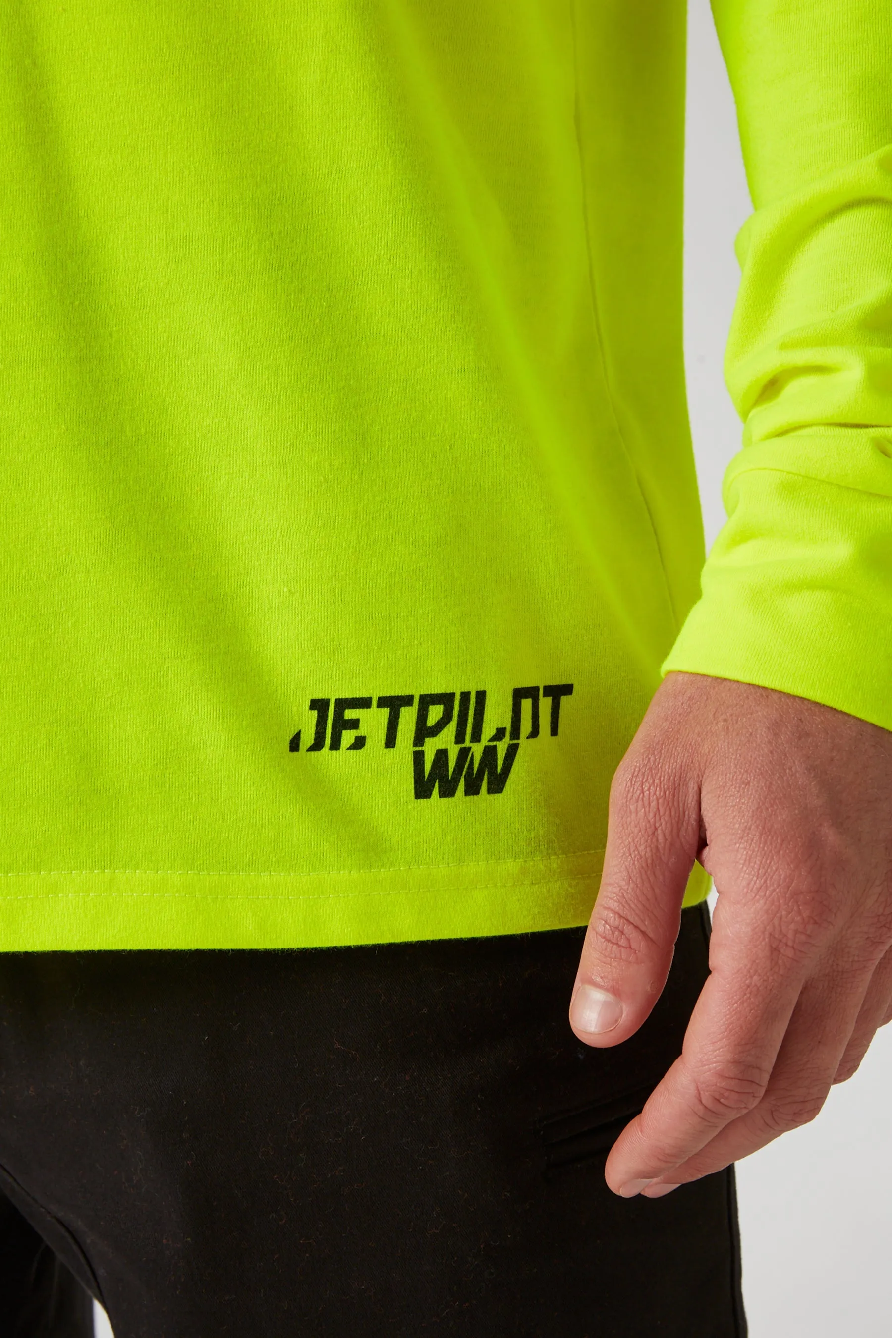 JP Low Hit Mens L/S Tee - Hi Vis Yellow