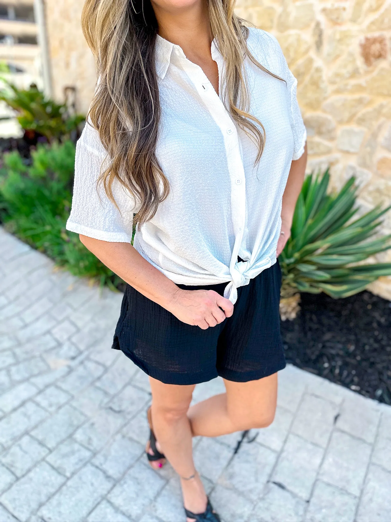 Judy Button Front Blouse