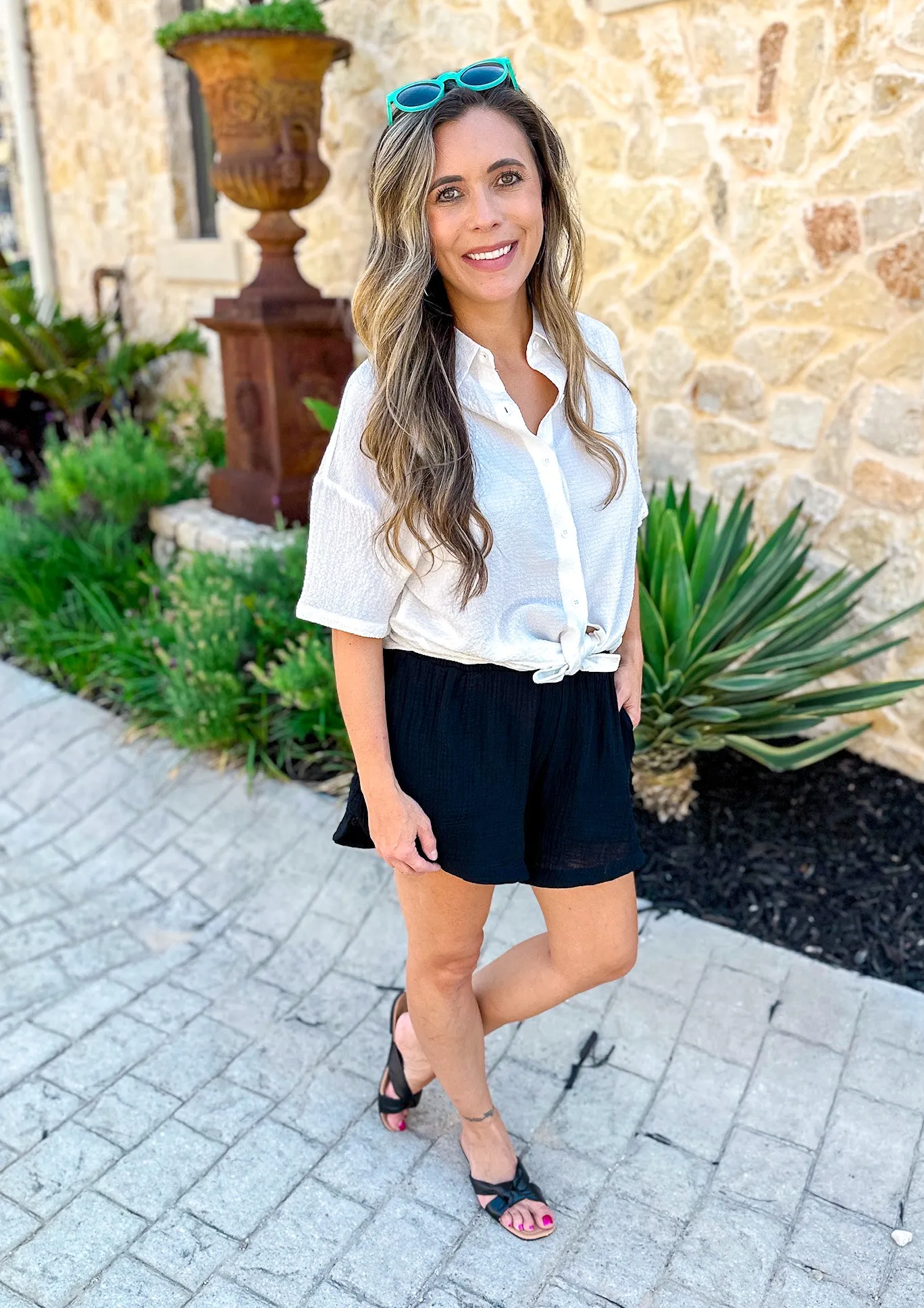 Judy Button Front Blouse