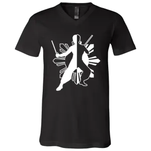 Kali Eskrima Ying Yang Unisex Jersey V-Neck T-Shirt