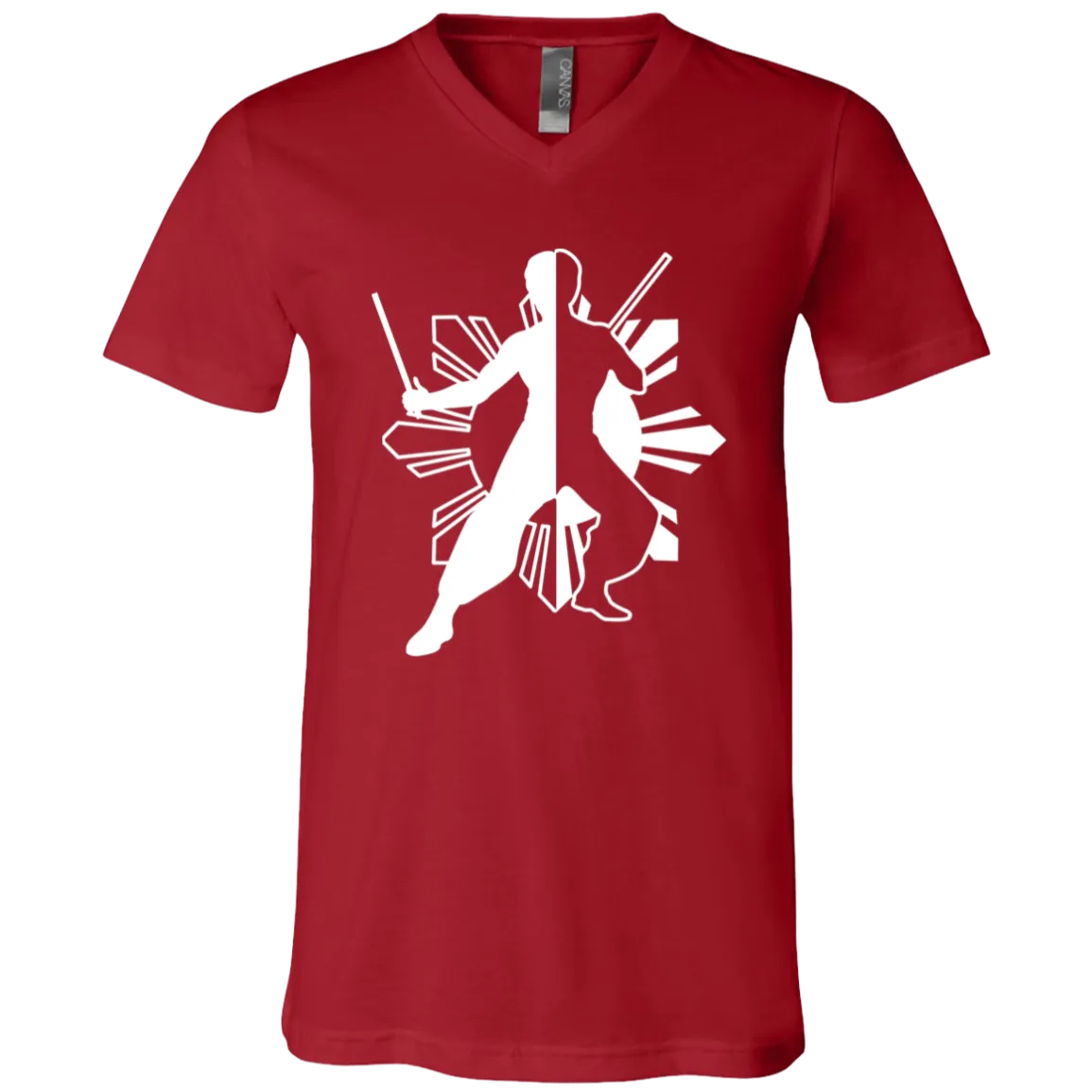 Kali Eskrima Ying Yang Unisex Jersey V-Neck T-Shirt