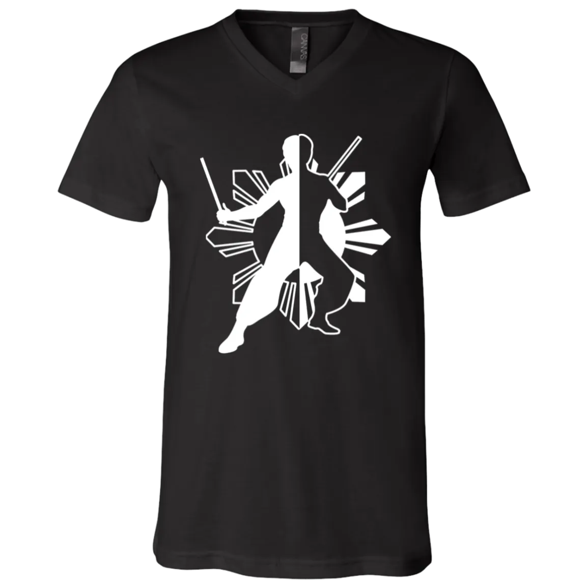 Kali Eskrima Ying Yang Unisex Jersey V-Neck T-Shirt
