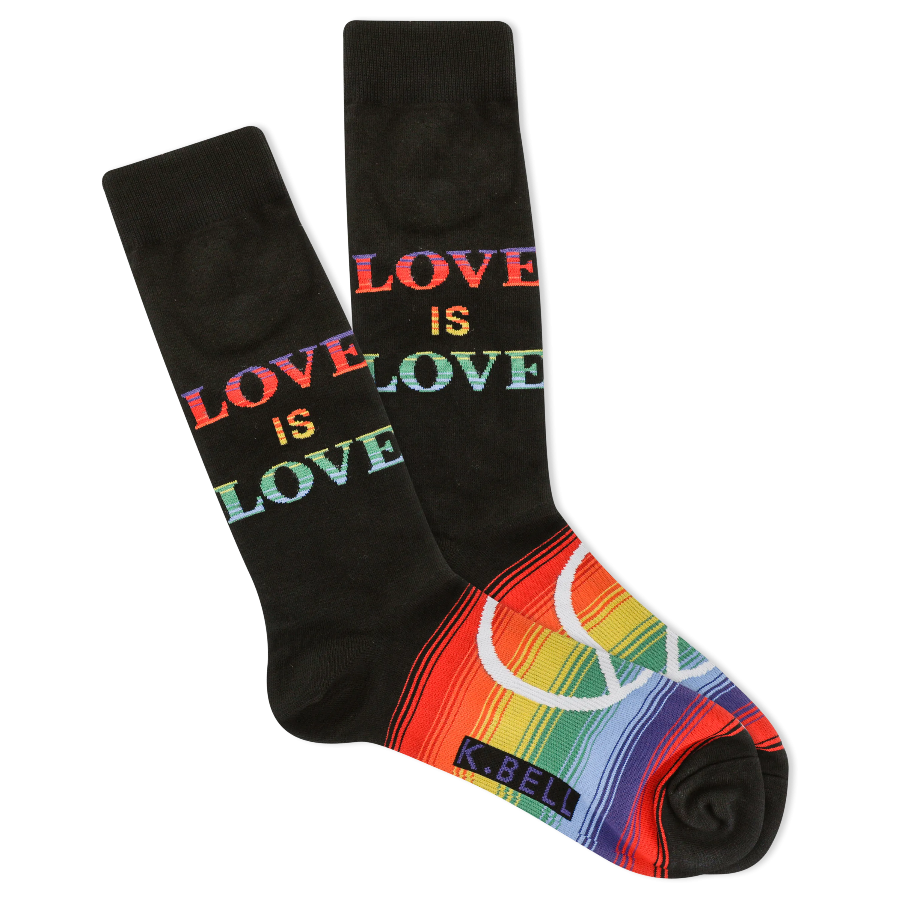 K.Bell Men's Love Is Love Crew Sock
