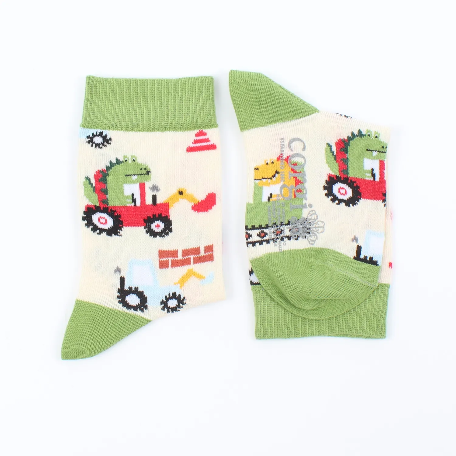 Kids Dino Digger Cotton Socks