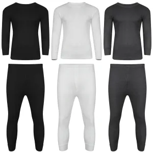 KIDS THERMAL UNDERWEAR HEAT PRESERVE LONG JOHNS LONG SLEEVE TOP SET WARM WINTER