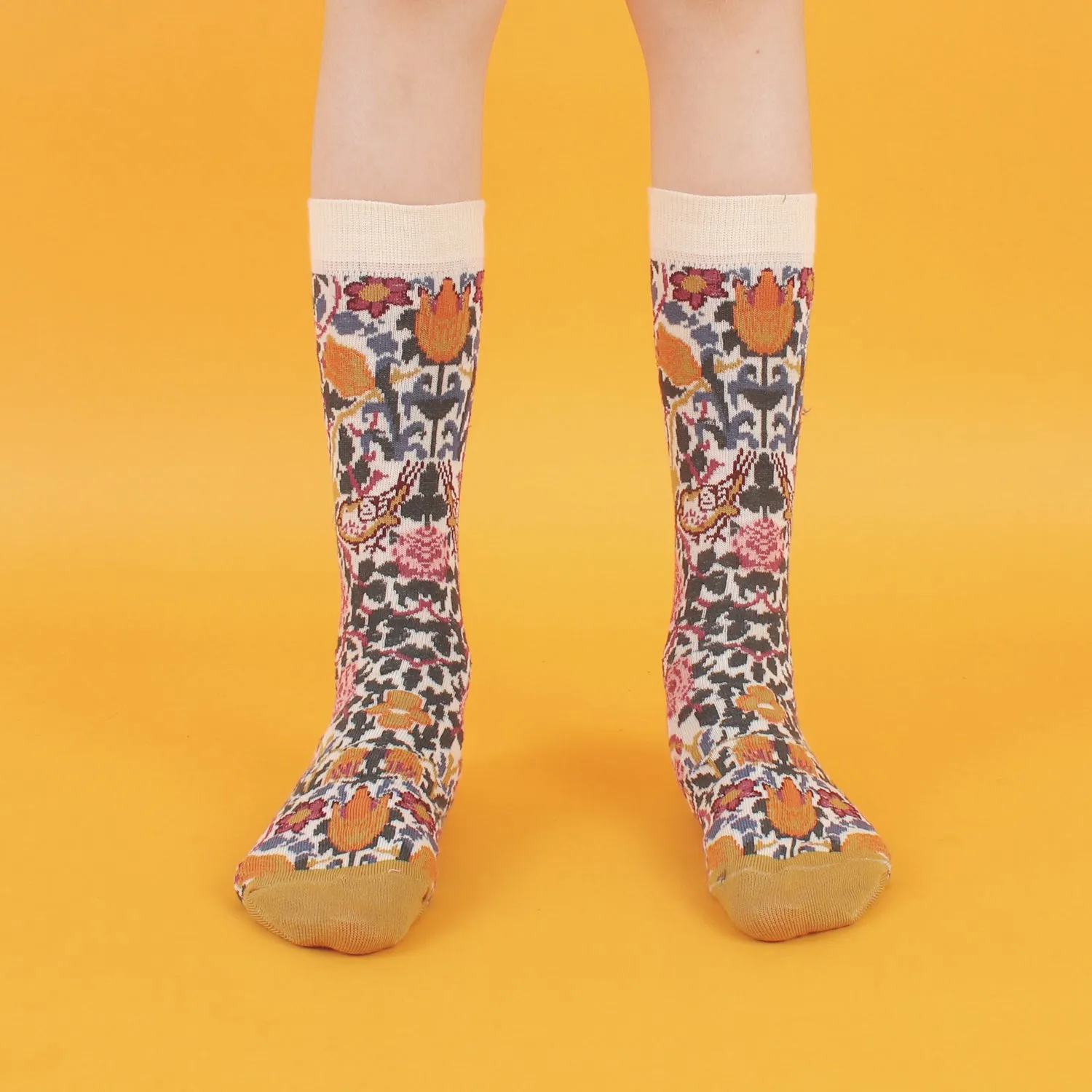 Kids William Morris Rose Cotton Socks