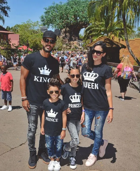 KING QUEEN Letter Printed Black Tshirts O Summer Casual Cotton Short Sleeve Tees Couple Tops