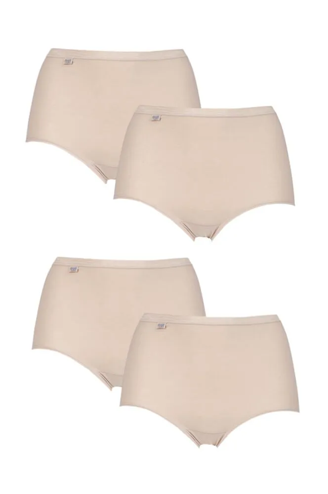 Ladies 4 Pair Sloggi Basic Maxi Briefs