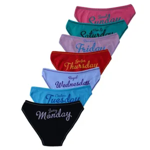 Ladies 7 Piece Days Of The Week Cotton Underwear