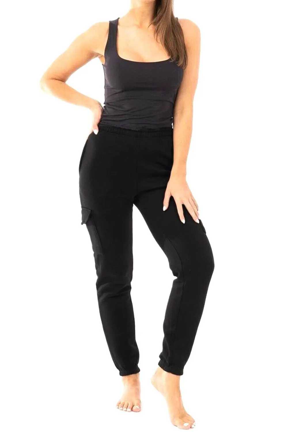 Ladies Fleece Cargo Trousers