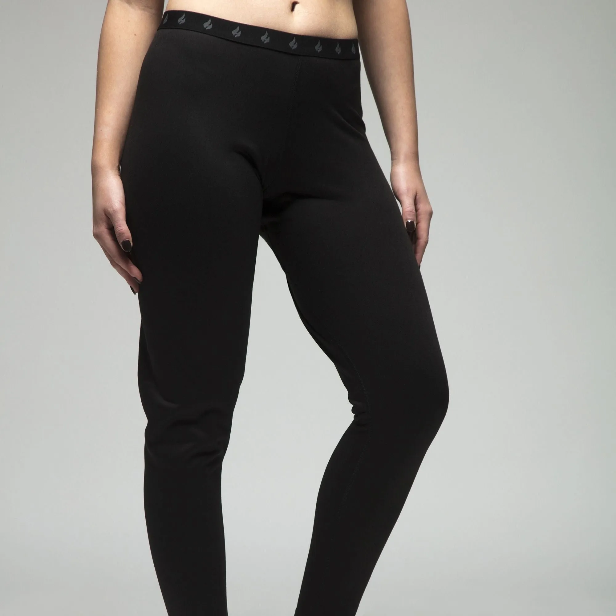 Ladies Fleece Lined Base Layer Thermal Long John Bottoms