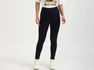 Ladies Solid Treggings