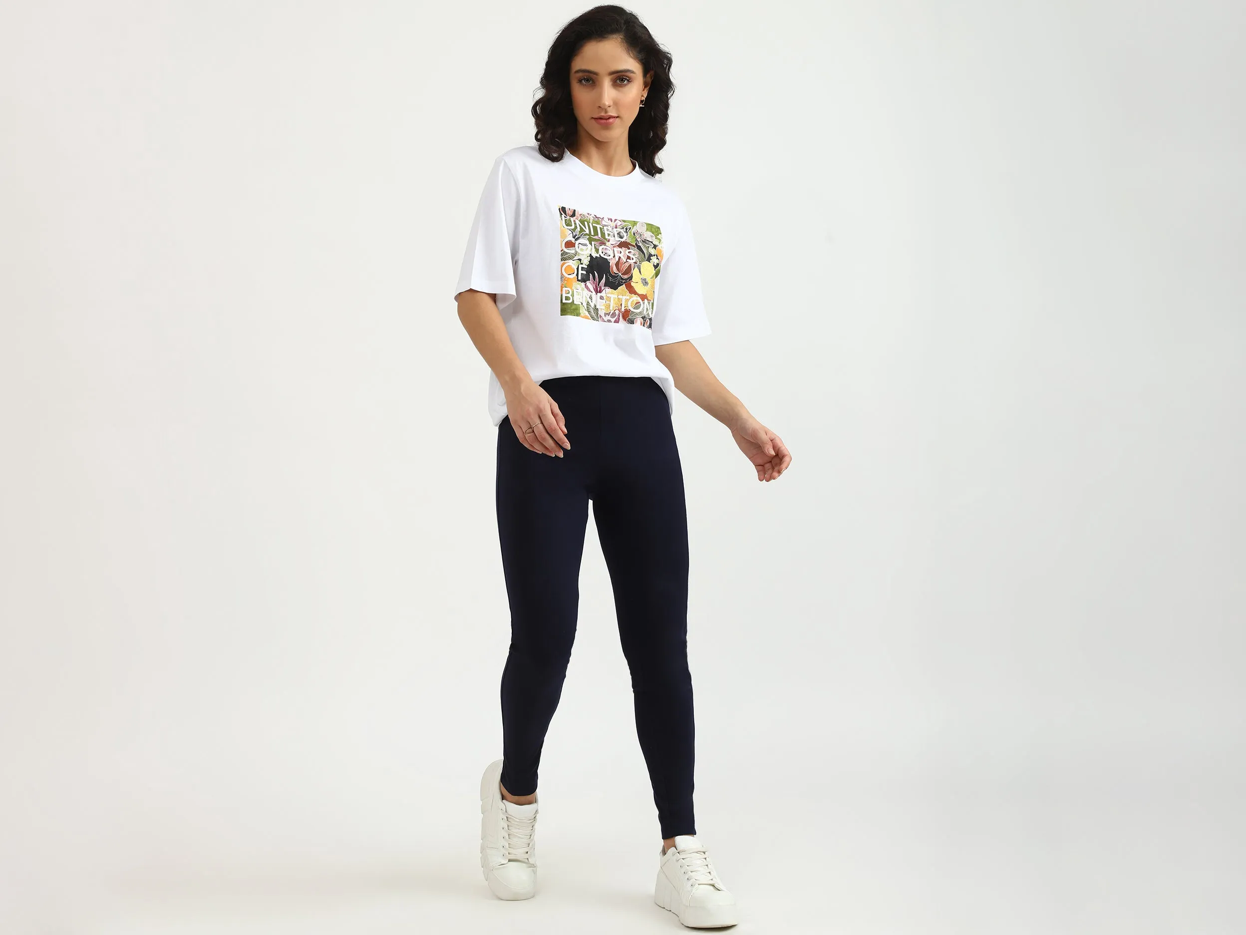 Ladies Solid Treggings