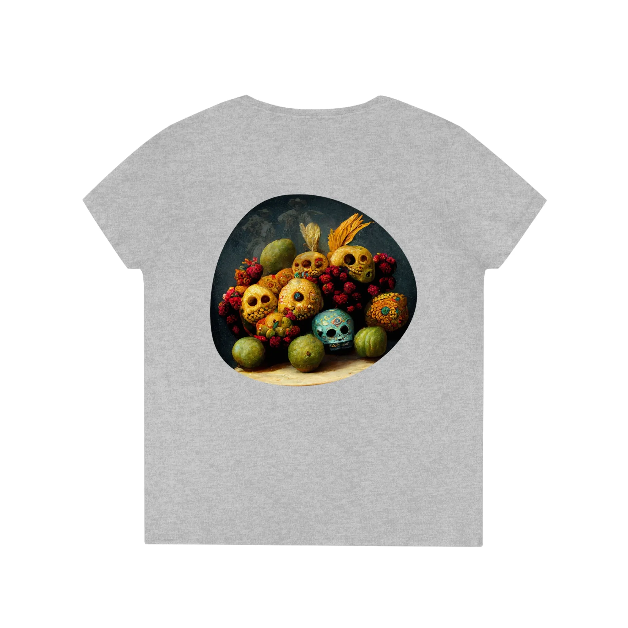 Ladies' V-Neck T-Shirt Día de Muertos