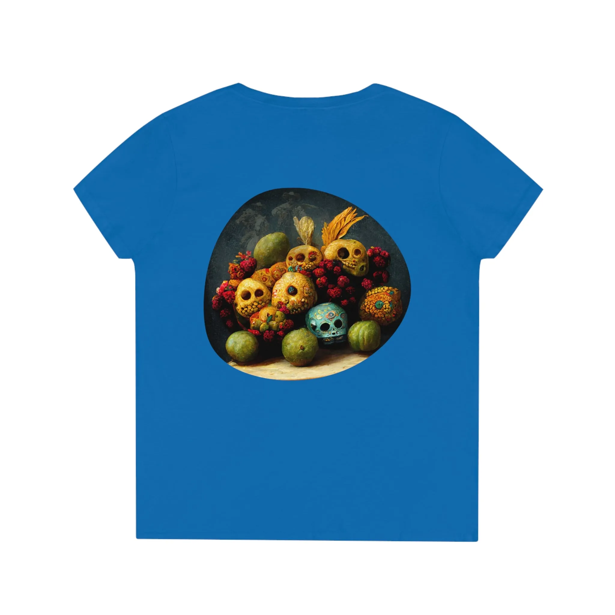 Ladies' V-Neck T-Shirt Día de Muertos