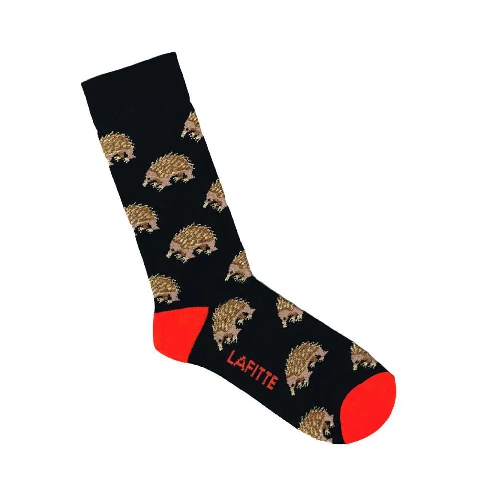 Lafitte Echidna Socks - Lemon & Black