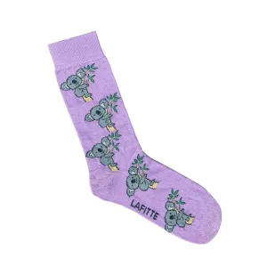 Lafitte Koala Socks - Mauve & Navy